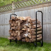 Pure Garden 4 Foot Firewood Log Rack