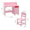 thumbnail image 2 of Kids Desk and Chair Set with Hutch, Storage Cabinet, Kids Study Desk Set With Bookcase, 2 of 7