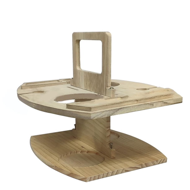 Mesa De Vino De Madera Portátil Al Aire Libre Portavasos De Mesa De Vino Portátil Cerveza Al Aire Libre Mesa De Vino Titular De Bebida Titular De Bebida Para Eventos De Campamento En El Patio Trasero Yuarrent HA036267-00