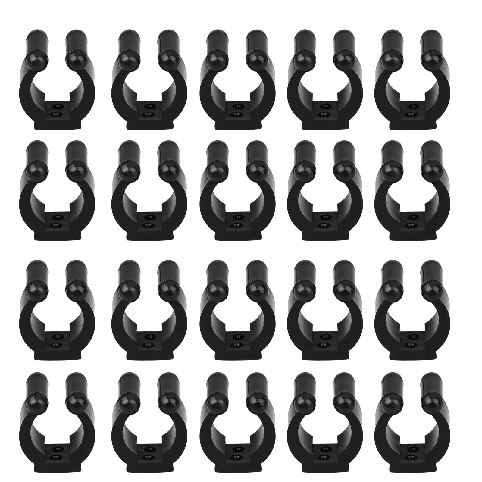 20 Pcs Fishing Pole Rod Holder Clips Fishing Rod Clamps Set Rubber