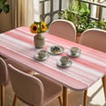 thumbnail image 3 of Pink Ombre Table Cloths for 4 Foot Rectangle Tables, Modern Abstract Art Farmhouse Patio Waterproof Elastic Fitted Tablecloths, Washable Rectangular Table Cover for Camping, 3 of 8