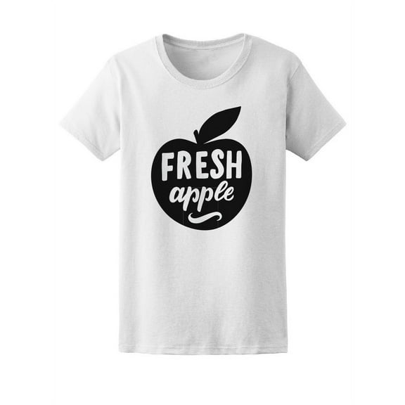 Cute Fresh Apple, Food Lovers T-Shirt Women -Image by Shutterstock, Female Small