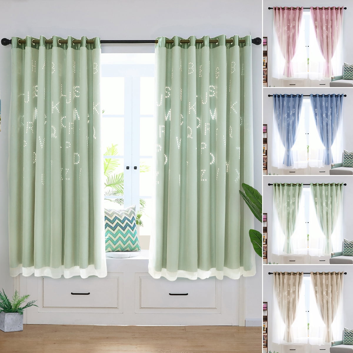 Heavy Thermal Blackout Door Curtains Eyelet Ring Top Ready Made Single Panel 