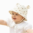 thumbnail image 2 of CAUYDY 18 Months Toddler Sun Hat 9-12 Months Baby Infant Girls Summer Cute Wide Brim Bucket Hats 2T 3T 4T Kids Boys Girls Adjustable Sun Protection Beach Hat (Sizes 3-12 Months,Light Yellow), 2 of 6