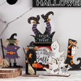 thumbnail image 2 of Halloween Witch Ghost Wooden Ornament Witch Leg, 2 of 5