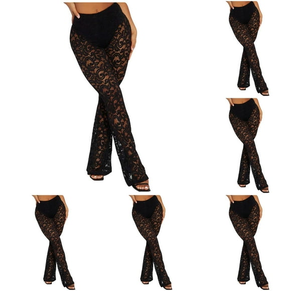 PMUYBHF Women's Socks Dress Socks Women Heated Socks Women High Waist Women's Lace Bodysuit Leggings Sexy Sheer Stretch Pantyhose with Ruffle Design *5Pcs