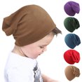 thumbnail image 4 of ZACPNCV Kids Fashion Hip Hop Winter Hat Warm Comfortable Head Cap Solid Color For Girls Boys Blue, 4 of 4