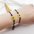 thumbnail image 2 of Trayknick 1 Set Friendship Card Bracelets Sunflower Dripping Oil Adjustable Bracelets for Daily Wear, 2 of 13