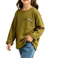 thumbnail image 3 of LIaqionyy Girls Boys Long Sleeve Shirts Stretchy Crew Neck Casual Tops Undershirt Base Layer Tees Shirt for Kids, 3 of 5