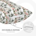 thumbnail image 3 of Daiia Flamingo Palm Trees Bedding Waterproof Pillow Protector Zippered Queen – Bed Bug Proof Pillow Encasement-14"x20", 3 of 6