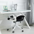 thumbnail image 2 of IPKIG Foldable Office Chair - Home Office Desk Chairs with Wheels and Flip-Up Arms - Foldable Backrest Mesh Computer Chair Adjustable Swivel Rolling Home Executive (White), 2 of 15