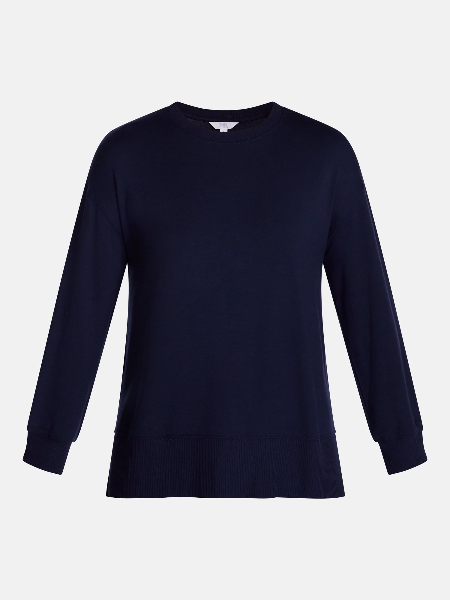 Time and Tru Women's and Women's Plus French Terry Tunic Sweatshirt, Sizes XS-XXXL