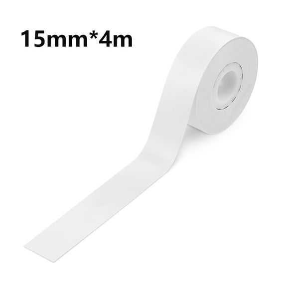 15mm Continuous White Thermal Label Paper - Mini Adhesive Labels for Thermal Printer, Strong Adhesive for Shipping Packaging Crafts, Tear Resistant Easy Application