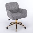 thumbnail image 3 of Office Chairs A&A Furniture Office Chair,Artificial rabbit hair Home Office Chair with Golden Metal Base,Adjustable Desk Chair Swivel Office Chair,Vanity Chair(Gray),Mesh Office Chairs, 3 of 20