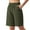 Army Green, variant on Ltctricy Women's Bermuda Shorts Elastic High Waisted Drawstring Wide Leg Lounge Shorts Loose Casual Shorts with Pockets