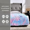 thumbnail image 4 of Junovo Fuax Fur Throw Blanket Super Soft Fuzzy Throw Rainbow Microfiber Blanket for Bed Couch Living Room 50"x 65", 4 of 7
