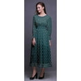 thumbnail image 3 of Bimba Block Ladies Bishop Sleeve Round Neck Ruffle Maxi Smocked WaistÂ&nbsp;Dress-XXX-Large, 3 of 5