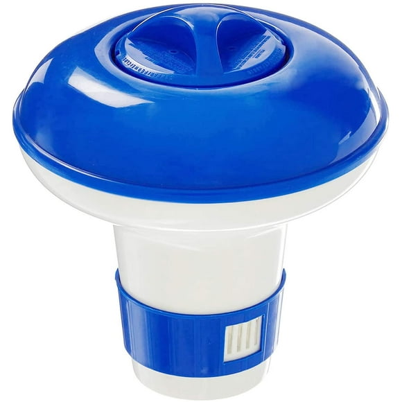 Floating Chlorine Dispenser for Pools, Mini Chemical Floater Dispenser for Chlorine Tablets up to 1.8'', Adjustable 4 Flow Vents for Pool, Spa, Hot Tub, and Fountain