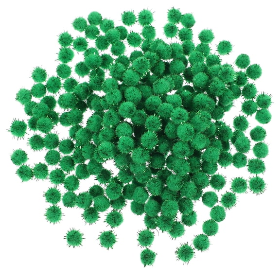 RENACLIPY 2000pcs Colorful Craft Pom Poms Green Polypropylene Fiber Yarn for Crafts, Decorations, and Art Projects
