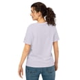 thumbnail image 2 of Destructive Therapy Women’s Boxing graphic organic ribbed neck t-shirt (Lavender, M), 2 of 4