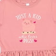 thumbnail image 4 of Inktastic Just a Kid Who Loves Pigs Girls Toddler Dress, 4 of 5