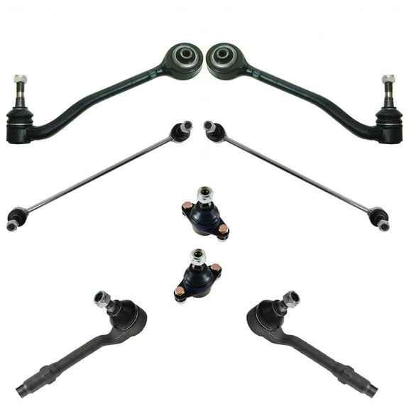 TRQ 8 Piece Steering Suspension Kit Control Arms Tie Rods Sway Bar End Links PSA86070 Fits select: 2000-2003 BMW X5