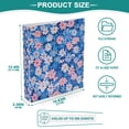 thumbnail image 3 of FORMRS 3 Ring Binder 1.5 inch with Pockets Set of 2 Clip Board 200 Sheets Capacity, Blue Daisy, 3 of 8