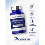 L Methylfolate 400mcg | 120 Capsules | Vegetarian | Non-GMO, Gluten Free | Optimized and Activated Methyl Folate | by Opti-Folate