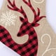 thumbnail image 5 of Calcetín de Navidad Adornos de Navidad Rojo Negro A cuadros Ciervo Calcetín de Navidad Árbol de Navidad Colgante Bolsa de regalo Bolsa de regalo BR Rojo Verde, 5 of 5