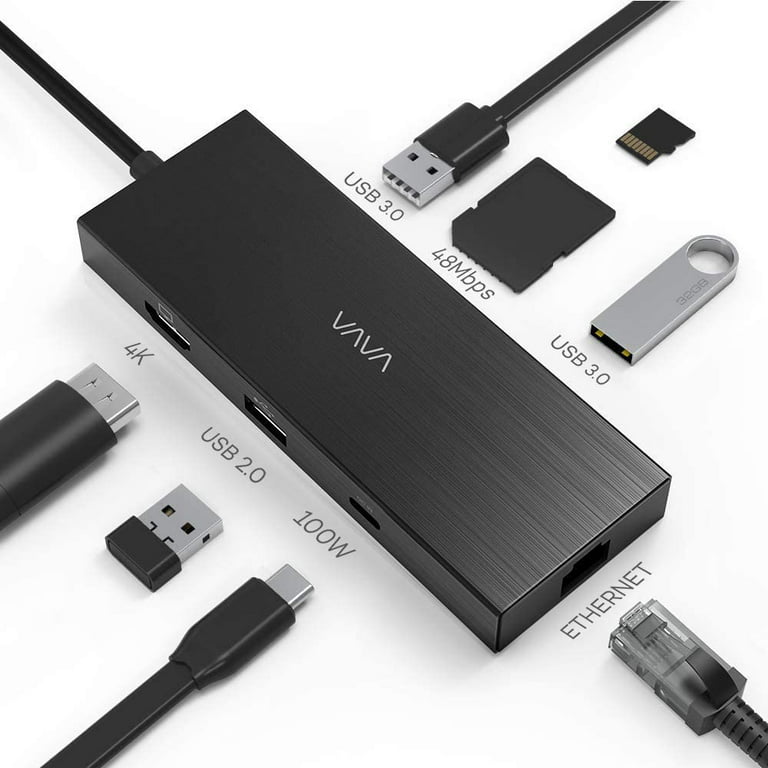 VAVA 8-in-1 USB C Hub with 1 Gbps Ethernet Port
