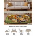 thumbnail image 3 of Fall Orang Pumpkin Truck Sofa Couch Covers for Dog,Washable Sectional Couch Slipcovers for Loveseat with Tassels,Autumn Thanksgiving Farmhouse Non Slip Sofa Throw Cover Blanket Large 71''x102'', 3 of 8