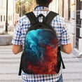 thumbnail image 2 of Easygd Red And Blue Fire Versatile and Stylish Backpack: Comfort, Storage, and Durability for College,Work, Travel, and Everyday Use, 2 of 8