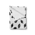 thumbnail image 2 of American Football Soft Flannel Fleece Throw Blanket, Monochrome Pattern Rugby Balls US Culture Sports Play, Cozy Plush for Indoor and Outdoor Use, 60" x 80", Black White, by Ambesonne, 2 of 6