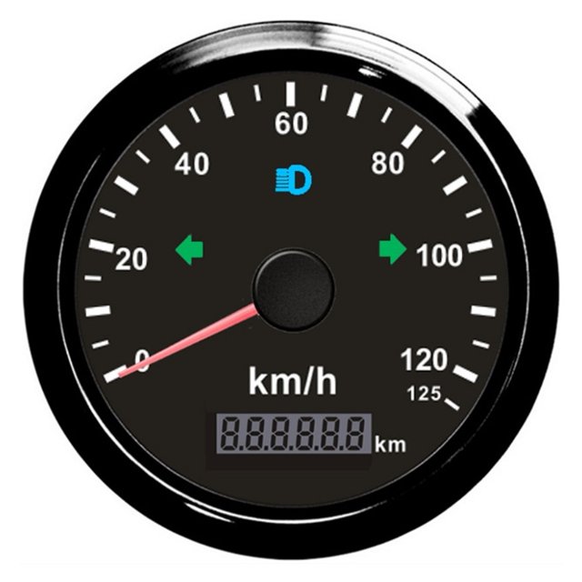 85mm GPS Speedometer 125/200KM/H with GPS Antenna for Motorcycle Racing Car Waterproof IP67 Overspeed Warning 12V 24V