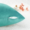 thumbnail image 4 of Unique Bargains Velvet Modern Zipper Cushion Decorative Throw Pillow Covers (2 Count) Light Blue 20" x 20", 4 of 6