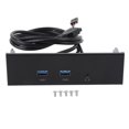 thumbnail image 2 of Optical Drive Bay Panel, Optical Drive Front Panel Hub USB3.2 GEN1 HD Sound Interface 19 Pin and 9 Pin  for PC, 2 of 7