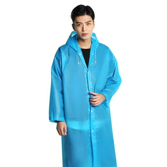 Rain Ponchos for Adults Raincoat Rain Poncho Transparent Hoodie Waterproof Portable Adult Non-Disposable