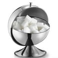 thumbnail image 1 of Bol à Sucre en Acier Inoxydable avec Couvercle Roulant Pratique Couvercle à Charnière Bol à Sucre en Acier Inoxydable Support de Cube de Sucre Pot à Bonbons Bol Réf : 5713, 1 of 5