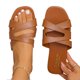 thumbnail image 4 of Zapatillas Abiertas Del Dedo Del Pie de las Mujeres de Moda Correa Casual Crisscross Zapato Plano Encajes Ajustables, 4 of 9