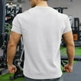 thumbnail image 3 of yillto Mens Cotton Slim T Shirts V Neck Short Sleeve Shirt Summer Gym Workout Athletic Tees Shirts, 3 of 6