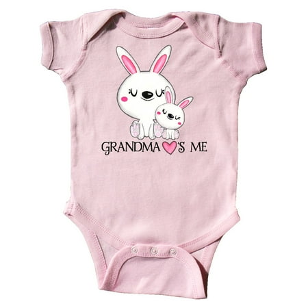 

Inktastic Grandma Loves Me- bunny family Gift Baby Boy or Baby Girl Bodysuit