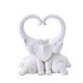 thumbnail image 1 of Portavelas romántico con escultura de elefante, pareja de resina, 1 of 1