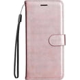 thumbnail image 5 of Retro Solid Color Wallet Case for Xiaomi Poco X4 Pro 5G, Business Fashion PU Leather w/Kickstand with Card Holder Flip Phone Cover for Xiaomi Poco X4 Pro 5G CS Rose Gold, 5 of 14
