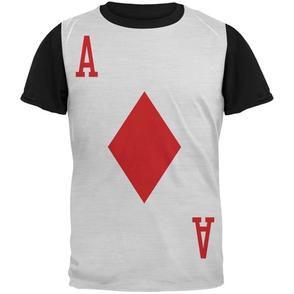 Costume de Soldat Carte As de Carreau d'Halloween pour Adulte T-Shirt Dos Noir
