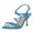 Blue, variant on FSJ Women Sexy Stiletto High Heel Sandals Rhinestones Strappy Round Open Toe Ankle Strap Party Prom Dress Shoes Size 8 Blue