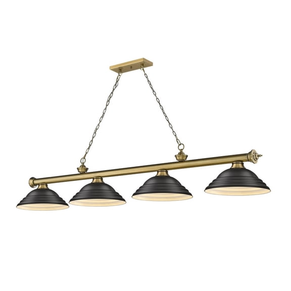 2306-4RB-SMB-Z-Lite-Cordon - 4 Light Billiard In Traditional and Classical Style-13.75 Inches Tall and 14 Inches Wide