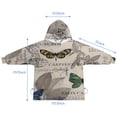thumbnail image 7 of Butterfly Leaf Text Pattern Blanket Hoodies for Kids 6-13YR Oversize Wearable Blanket Hoodies for Boys Girls Teens, 7 of 7