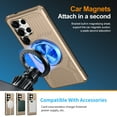 thumbnail image 5 of Allytechgroup Rugged Case for Samsung Galaxy S25 Ultra, [Compatible with Magsafe] Ring Grip Stand Magnetic Cover Compatible with Car Mount Shock-Resistant Bumper Phone Case for Women Men,Gold, 5 of 7