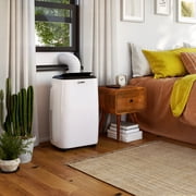 14,000 BTU (10,000 BTU DOE) Portable Air Conditioner Cools 700 Sq. Ft. with Dehumidifier and LCD Remote in White