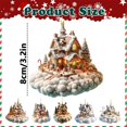 thumbnail image 4 of HomelyJoy Christmas House Ornaments for Tree - Mini Village House Decor, Hanging Xmas Ornaments for Christmas Tree Decorations, Home, Festival, 4 of 8